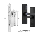 Inteligentní zámek na dveře s otiskem prstu 22x180 (50, 50) Tuya aplikace Type-C černý pro pravé i levé dveře 2