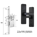 Inteligentní zámek na dveře s otiskem prstu 22x195 (50, 50) Tuya aplikace Type-C černý pro pravé i levé dveře 2