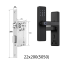 Inteligentní zámek na dveře s otiskem prstu 22x200 (50, 50) Tuya aplikace Type-C černý pro pravé i levé dveře 2