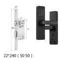 Inteligentní zámek na dveře s otiskem prstu 22x240 (50, 50) Tuya aplikace Type-C černý pro pravé i levé dveře 2