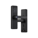 Inteligentní zámek na dveře s otiskem prstu 60 mm latch Tuya aplikace Type-C černý pro pravé i levé dveře 1