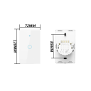 Inteligentny dotykowy przełącznik ścienny WiFi Bluetooth 1gang 12 x 7,2 cm Podświetlenie LED Sterowanie mobilne Alexa Google Home Szkło 4
