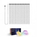 Inteligentný LED svetelný záves 1,6 x 1,6 m 256 LED RGB Napájanie USB Ovládanie aplikáciou Hudobný režim Do okna aj na fasádu 1