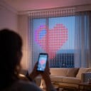 Inteligentný LED svetelný záves 1,6 x 1,6 m 256 LED RGB Vlastné obrázky v aplikácii Synchronizácia s hudbou Vnútorné aj vonkajšie Na Vianoce 2