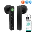 Intelligent Bluetooth dörrlås med fingeravtryck och app 15,3 cm Type-C strömförsörjning svart för säkerhet i hemmet 2