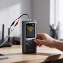 Intelligente kabelzoeker en netwerktester RJ45/RJ11 met PoE-test, 2,4" kleurenscherm, 1500 mAh, USB-C, zwart-grijs, voor reparaties en onderhoud 2
