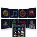 Intelligenter LED Lichtervorhang 1 x 1 m 400 LED RGB Beschriftungen und GIF-Animationen in der App Musikmodus USB Fernbedienung Innen 4