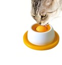 Interactive Bowl for Dogs and Cats 12 x 12 cm Plastic Bowl with Licking Ball for Yogurt Pouches and Slow Feeding 1