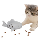 Interactive Cat Toy 12 x 7.7 x 5.6 cm Silicone Fish-Shaped Treat Toy Mental Stimulation and Play 2