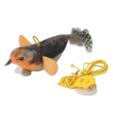 Interactive Cat Toy 13 x 4.5 x 6 cm Bird Shape with String Sound Toy Producing Realistic Bird Sounds 7