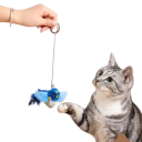 Interactive Cat Toy 13 x 4.5 x 6 cm Bird Shape with String Sound Toy Producing Realistic Bird Sounds 3