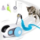 Interaktiv fjernbetjent bil til katte og hunde 2 tilstande med automatisk bevægelse Legetøjsøjle Træningsjagtlegetøj 3