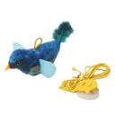 Interaktive Spielzeug für Katzen 13 x 4,5 x 6 cm Vogelform mit Schnur Geräuschspielzeug mit realistischen Vogelgeräuschen 8