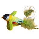 Interaktive Spielzeug für Katzen 13 x 4,5 x 6 cm Vogelform mit Schnur Geräuschspielzeug mit realistischen Vogelgeräuschen 2