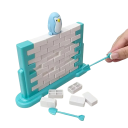 Interaktivt spel Att bryta väggen med en pingvin 18 x 11,5 x 4 cm Roligt brädspel för barn Spel för två spelare Perceptionsträning Duell i klämkuber 2