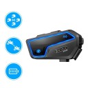 Intercom GEARELEC GX10 Bluetooth 5.2 IP67 10 Riders 2000 m HIFI Sound FM Radio DSP CVC Noise Reduction 1500 mAh Music Sharing 2