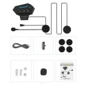 Intercom per motocicletta BT12 con microfono fisso Bluetooth 5.0 IP67 15 h di musica ricezione automatica delle chiamate per caschi aperti 3