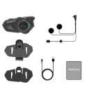 Intercomunicador Bluetooth con micrófono rígido Qualcomm BT 5.0 30 m IP67 Reducción de ruido ENC2.0 DSP CVC8.0 Siri Sonido HIFI 15 h de duración 2