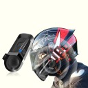 Intercomunicador L1 para motocicleta com microfone macio Bluetooth 5.3 IP67 USB-C 15 h de autonomia som HD controlo por voz para capacetes integrais 2