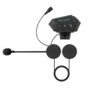 Intercomunicador para motocicleta BT12 con micrófono fijo, Bluetooth 5.0, IP67, 15 h de música, respuesta automática de llamadas para cascos abiertos 4