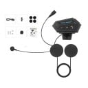 Intercomunicador para motocicleta BT12 con micrófono suave, Bluetooth 5.0, IP67, 15 h de reproducción de música, respuesta automática de llamadas 4