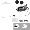 Interfon pentru motocicletă E1 cu microfon discret, Bluetooth 5.0, rază de acțiune 1000 m, autonomie baterie 12 ore, rezistent la apă IPX6 3