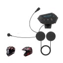 Interfono per moto BT12 con microfono morbido Bluetooth 5.0 IP67 15 h di musica accettazione automatica delle chiamate per caschi integrali 2
