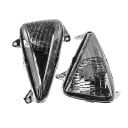Intermitentes para moto para Honda CBF600S y Varadero 1000 Cubierta transparente Reflector brillante Forma triangular Plástico Izquierdo y derecho 2 2