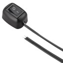 Interrupteur à bascule noir avec câble de 100 cm, Tension DC12V, Courant 10A, Taille 3,1 cm, Matériau PC 1