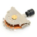 Interruptor de 4 vías para pastilla de guitarra eléctrica, repuesto de interruptor de palanca, montaje de hardware de guitarra, 2 tornillos incluidos 1