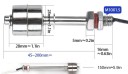Interruptor de flotador de nivel de agua de acero inoxidable longitud 150 mm rosca M10, AC/DC 220V, 1.2A, cable 350 mm, para tanques y bombas 5