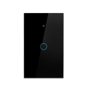 Interruptor de parede táctil inteligente WiFi Bluetooth 1gang 12 x 7,2 cm com iluminação LED Controlo via móvel Alexa Google Home Vidro temperado 1