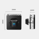 Interruptor mecânico de secretária com retroiluminação azul 1,8m cabo Base adesiva 3,9 x 3,9 x 1,6 cm Interruptor para PC e periféricos 4