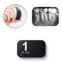 Intraorálna dentálna rentgenová fosforová destička bez magnetu veľkosť 1, 24 × 40 mm, pre digitálny RTG skener, čierna, pre stomatológiu 3