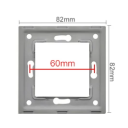 Întrerupător tactil elegant, cu 1 comutator, montat pe perete, din sticlă securizată, 86 x 86 mm. Întrerupător modern din sticlă pentru controlul iluminatului, pentru uz interior. 2