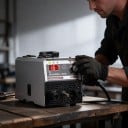 Inverter svejsemaskine MIG og MMA 160 A IGBT teknologi Til rørtråd 0,8 og 1,0 mm Strømdisplay Hvid Til hjemmeværksted 5