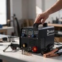 Inverterlasapparaat 3-in-1 MIG MMA en Lift TIG 200 A Voor vuldraad 0,8 en 1,0 mm Afmetingen 34,5 x 31,5 x 24 cm Zwart Voor de werkplaats 6