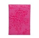 Involucro da viaggio per passaporto e documenti in pelle PU Rilievo lucido con motivo di rose su tutta la superficie Dimensioni 14,2 x 9,8 9