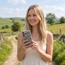 iPhone 18 Pro Etui Blomsterdesign med Margueritter Beskyttende Cover Forhøjet Kamera Ramme Beskyttelse af Sider og Kanter 32