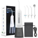 Irigateur buccal portable pour le nettoyage des espaces interdentaires avec 4 modes IPX7 Douche buccale étanche pour le nettoyage des dents de 300 ml Irrigateur dentaire électrique sans fil pour l'hygiène buccale 22 x 8 cm 5