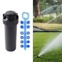 Irigator de grădină retractabil ajustabil 45–360° lungime 18,5 cm conectare 3/4" pentru irigarea automată a gazonului 3