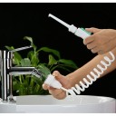 Irigatore orale portatile per rubinetto con pressione dell'acqua regolabile, tubo di 100 cm, 2 punte, 3 adattatori senza necessità di alimentazione 3