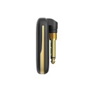 IRIN IN-80 Drahtloser Sender und Empfänger für Gitarre mit integriertem Verstärker, stabiles Signal, 6,35-mm-Buchse, Farbe Schwarz, kompatibles System 2