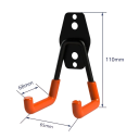 Iron Hook with 2 Hooks 11 x 6.5 x 6.8 cm Metal Wall Hook for Keys and Towels Sturdy Hook for Hallway Kitchen Bathroom Practical Hook 2