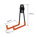 Iron Wall Hook 16 x 6 x 19 cm Black Wall Hook with 2 Hooks Metal Holder for Keys and Clothing Practical Hook for Hallway or Bathroom 2