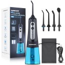 Irrigador bucal portátil para limpieza de espacios interdentales con 4 modos IPX7 Irrigador bucal impermeable para limpieza de dientes con un volumen de 300 ml Irrigador dental eléctrico inalámbrico para higiene bucal 22 x 8 cm 1