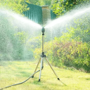 Irrigatore da giardino rotante 360° in acciaio inossidabile Spruzzatore regolabile con treppiede Altezza 53–90 cm Rotazione automatica Prato Giardino 4