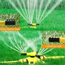 Irrigatore da giardino rotante a 360° con ugelli regolabili diametro 17,5 cm altezza 9 cm per l'irrigazione del prato 3