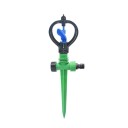 Irrigatore rotante da giardino con picchetto 360° regolabile 29 cm connessione 16 mm per prato e aiuole 1