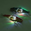 Isca piscante em forma de peixinho com luz LED Para pesca noturna A luz indica a localização da isca no escuro Dois anzóis triplos 4